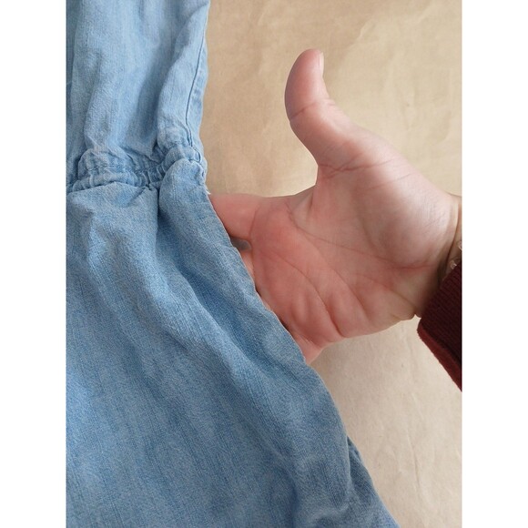 GAP Denim Dress Womens L Blue Embroidered Classic Basic - Picture 5 of 8